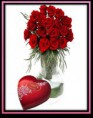 Copa de rosas con bombones 